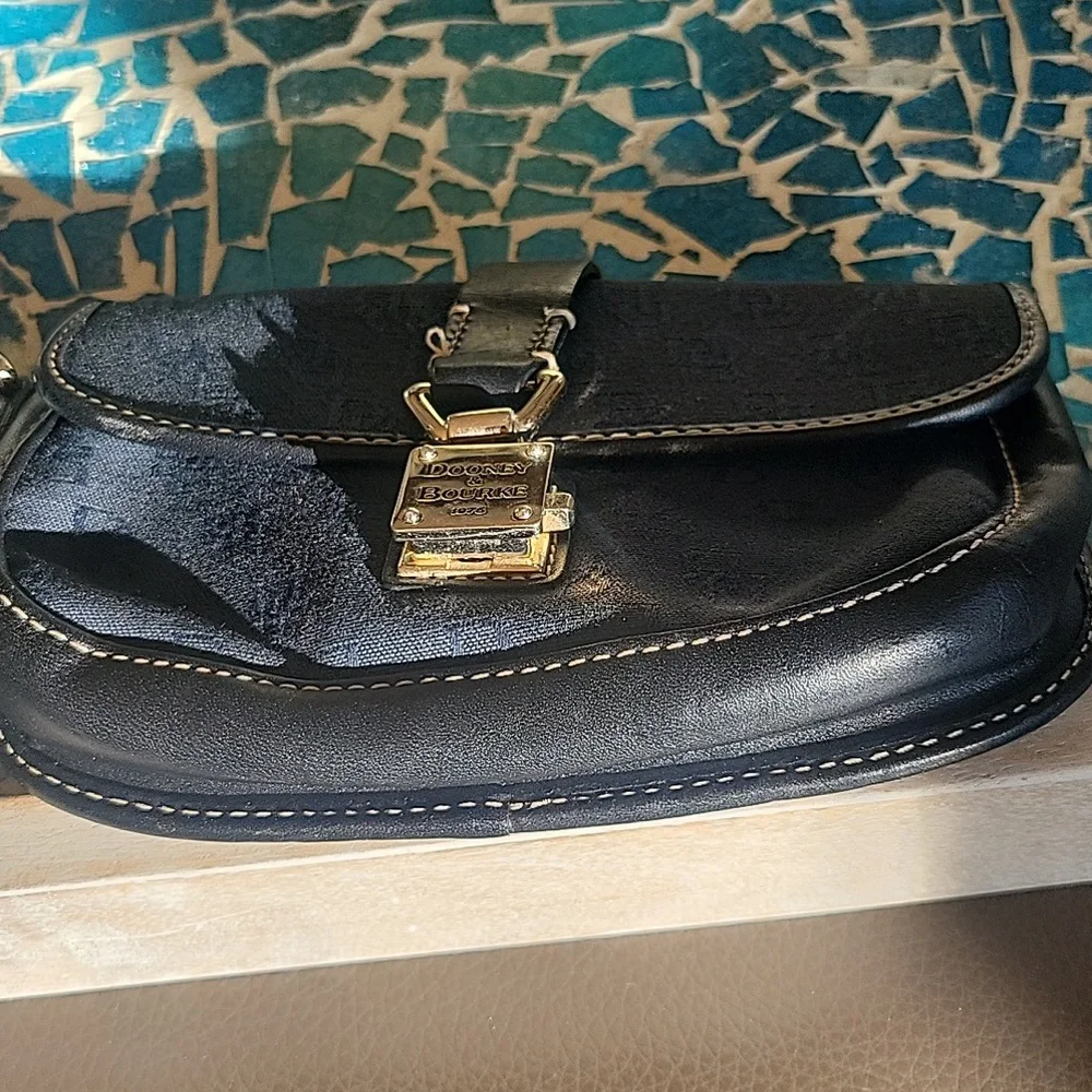 Dooney & Bourke Signature Wristlet With Gold Hardware